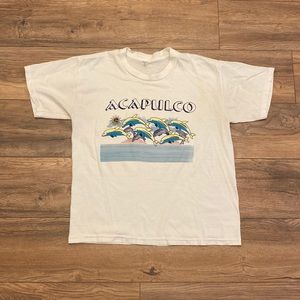 Vintage 90s Acapulco Dolphin Destination T Shirt